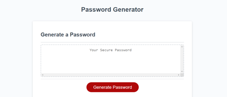 password generator screenshot