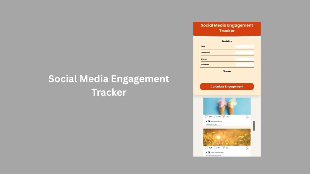 screenshot of a social media engagement tracker