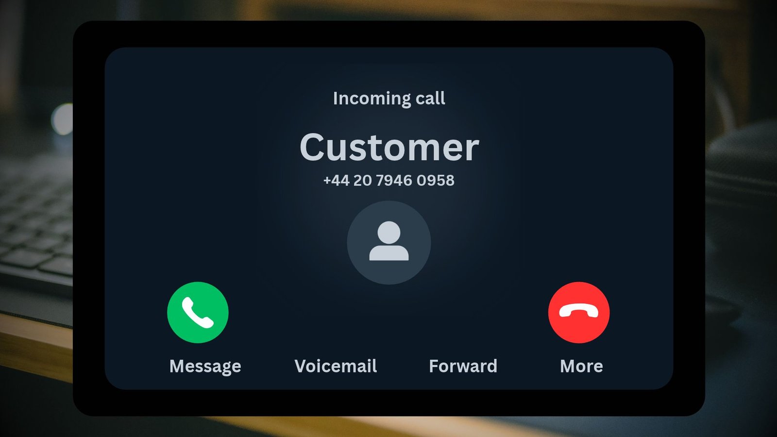 an office phone UI
